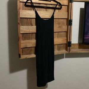 J. Crew  black strappy knit Midi dress